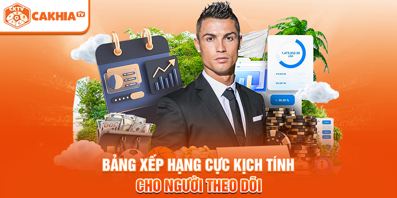 Bảng xếp hạng cực kịch tính cho người theo dõi